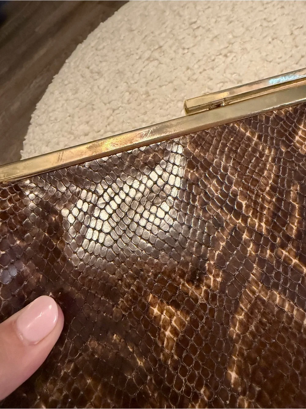 ✨ Vintage TANNER Made in Italy Genuine Snakeskin 2-in-1 Clutch ✨